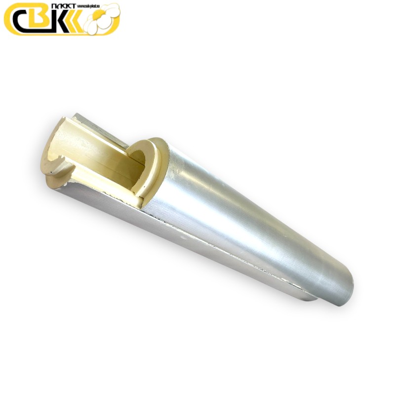 Скорлупа ППУ d32х35 с покрытием из оцинкованной стали